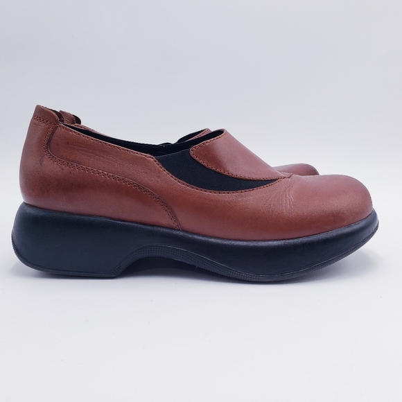 Dansko Acadamia Grunge Punk Lolita Platform Slip-on Loafers Brown Leather 40 - Picture 5 of 11